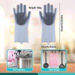INTERPRO40 Silicone Pet Grooming & Dishwashing Gloves – Scrubber for Bathing, Kitchen, Bathroom & Car