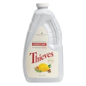 Young Living Thieves Household Cleaner Refill | 64 fl oz | All-Surface Home Cleaner | Plant-Based | Pet-Safe Formula | Water and Essential Oil Infused