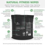 Wipex Gym Wipes Bucket Refill Roll - Plant-based Fitness Equipment Wipes, Lemongrass, Eucalyptus & Vinegar Wipes to Clean Surfaces, Yoga Mat & Gym Cleaner and Peloton Bikes, 400 Count (Pack of 2)
