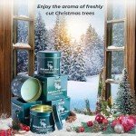 Balsam Fir Pine - Soy Candles for Home Scented - Pack of 3 x 5oz Natural Clean Non Toxic - for Fall Winter Christmas Holidays - Long Lasting Highly Scented Pet Safe - Velas Aromáticas para el Hogar