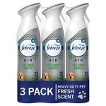 Febreze Air Mist Air Freshener Spray, Odor-Fighting Room Spray, Air Fresheners for Home and Bathroom and Kitchen, Aerosol Can, HD Pet Odor Fighter Scent, 8.8oz, 3 Count