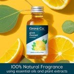 Grove Co. Glass Cleaner, Refill Concentrate (6 x 1 Fl Oz) Streak Free, Plant-Based Household Cleaning Supplies, No Plastic Waste, 100% Natural Lemon & Eucalyptus Fragrance, 3 x 2 Pack Refills