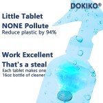 DOKIKO 100 PCS Glass Cleaner Refill Tablets,Glass Cleaner Tablets, Window Cleaner Refill Tablets, 100 Concentrated Dissolvable,1 Pack Makes 100 * 16 fl oz Cleaner Spray Effective cleaning