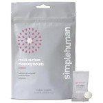 simplehuman Multi-Surface Cleaning Tablets, Eco-Friendly, Safe Around Kids & Pets, Geranium Scent, 12 Pack Tablets (Makes 72 oz of Spray Cleaner)
