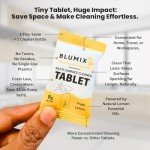 Blumix Multi-Surface Cleaning Tablet Refill Pack – 6 Essential Oil-Enhanced Tablets – Fresh Lemon Scent – Eco-Friendly, Biodegradable, All-Purpose Cleaner