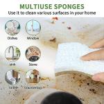 KICKLEEN 9 Pack Biodegradable Natural Kitchen Sponge - Compostable Cellulose and Coconut Walnut Scrubber Sponge - Eco Friendly Sustainable Sponges for Dishes