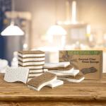 DEBETOOL Natural Kitchen Sponge - Eco-Friendly, Biodegradable Cellulose and Coconut Scrubber for Dishes - Pack of 14 Household Cleaning Sponges, White