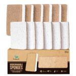 Isshah Plant-Based Kitchen Sponges - FSC Certified and PETA Approved, Natural, Eco-Friendly, Biodegradable Sisal Hemp Sponges for Dishes, Cleaning Sponge for Kitchen, Bathroom, Household - 12 Count