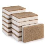 Natural Sponges for Dishes 12 Pack - Keep Soap Biodegradable Kitchen Sponge Compostable Coconut Scrubber - Eco Friendly Cleaning Sponges