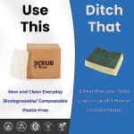 Scrub & Throw Scrub Sponges (30-Pack), Eco-Friendly, All-Purpose Household Natural Loofah Sponges, for Dishes, Cleaning, Biodegradable, Non-Scratch