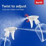 Bar5F Plastic Spray Bottle, 16 oz | Leak Proof, Empty, Clear, Trigger Handle, Adjustable Fine to Stream Output, Refillable, Heavy Duty Sprayer for Hair Salons & Spas, Household Cleaners, Cooking