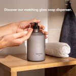 KIVY Glass Spray Bottles for Cleaning [INCL. LABELS] - Glass Spray Cleaning Bottles - Glass Spray Bottle for Cleaning, Plants & Hair - Glass Bottle Sprayer Reusable Refillable Spray Bottles (2x 16oz)