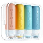 Gemice Travel Bottles for Toiletries, Tsa Approved, Travel Size Containers, BPA Free Leak Proof Tubs Refillable Liquid Accessories for Cometic Shampoo and Lotion Soap