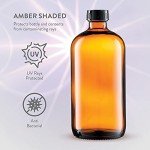 Paksh Novelty Glass Spray Bottles Amber 2 Pack 16 Oz Refillable Container with Durable Leakproof Trigger Sprayer with Mist/Stream/Lock for Hair, Cleaning Products, Essential Oils, Aromatherapy, Water