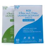 HLP Laundry Detergent Sheets - 30 Detergent Sheets - 60 Loads - Fragrance Free - No Plastic Jug -Concentrated NO Liquid Laundry Soap - Eco Friendly Sheets (1 Pack)
