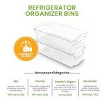 Utopia Home Stackable Fridge Organizer Bins (8 Pack)