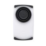 Dexas Over the Sink Poly Cutting Board with Collapsible Colander Strainer, 11.5 x 20", Natural/Gray