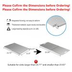 Ximasim Over the Sink Cutting Board, Stainless Steel Over Sink Cutting Board, RV Sink Cover for Counter Space, Expandable Dish Drain Board, Kitchen Gadgets, 15.75" x 12.8"