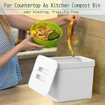 LALASTAR Trash Can with Lid, Wall-Mounted Under Sink Small Garbage Can for Kitchen, Bathroom, Hanging Plastic Trash Can, 1.8 Gallon, White