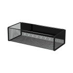 LIFEFAN Magnetic Basket Organizer Holder for Fridge Magnetic Storage Bin Box Containers for Refrigerator Whiteboard Classroom (Large, Black)