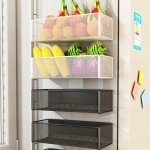 LIFEFAN Magnetic Basket Organizer Holder for Fridge Magnetic Storage Bin Box Containers for Refrigerator Whiteboard Classroom (Large, Black)