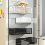 LIFEFAN Magnetic Basket Organizer Holder for Fridge Magnetic Storage Bin Box Containers for Refrigerator Whiteboard Classroom (Large, Black)