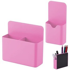 KITANIS Magnetic Pen Holder,2 Pack Magnetic Dry Erase Marker Holder with Generous Compartments,Strong Magnet Storage Marker Pen Pencil Organizer for Refrigerator,Whiteboard,Locker Accessories