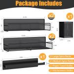 DTUQYX Magnetic Spice Rack for Refrigerator, 6 Pack Metal Magnetic Shelf Black