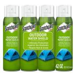 Scotchgard Outdoor Water Shield Fabric Spray, Water Repellent Spray for Spring and Summer Outdoor Gear and Patio Furniture, Fabric Spray for Outdoor Items, 42 Ounces (4 Cans)