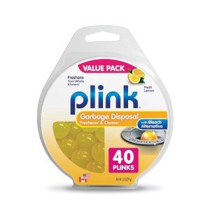 Plink Garbage Disposal Cleaner, Freshener & Odor Removing Balls, Easy to Use, Fresh Lemon Scent, 40 Count (PLM40N)
