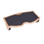 StrongTek Ergonomic Wood Foot Rest for Enhanced Circulation & Comfort, 350lbs Capacity, Rocker Balance Board for Standing Desks, Non-Slip, No Assembly, 18" Wide - Ideal for Office/HOM