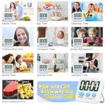 Antonki 2 Pack Digital Timer for Kids, Magnetic Countdown Kitchen Timers for Cooking, Egg, Classroom, Teacher, Exercise, Study, Oven - Battery Included