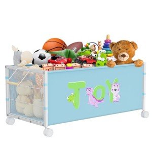 Large Toy Storage Chest with Wheels for Kids