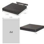 Set of 3 Black Floating Wall Shelves