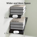 Set of 3 Rustic Wall-Mounted Floating Shelves