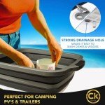 Large Collapsible BBQ Prep Tub with Lid