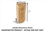Corner Wicker Laundry Hamper - Sandstone, 15" x 28