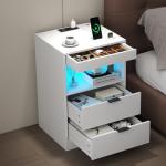 Modern Nightstand with Gun Drawer and Charging Station