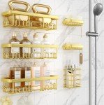 Heavy-Duty Wall-Mounted Shower Caddy 6-Pack