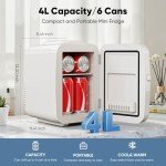 DUMOS Retro Mini Fridge - Cooler & Warmer