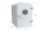 Compact Mini Fridge for 6 Cans - White