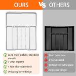 Adjustable Kitchen Utensil Organizer - Expandable Drawer Tray