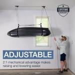 StoreYourBoard Cargo Box Ceiling Storage Hoist, Heavy Duty Holds 150 lbs, Rooftop Carrier Garage Pulley System, Fits 8-10 ft Tall Garage Ceilings