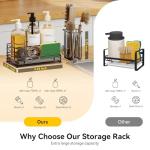 Stylish Stainless Steel Sink Caddy Organizer