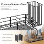 Stylish Stainless Steel Sink Caddy Organizer