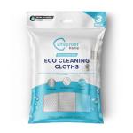 Lifeproof Streakless Microfiber Eco Cleaning Cloth Set - Effortlessly Cleans Stainless, Glass & Stone with Only Water - 3 Pack Set