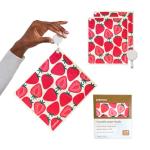 Papaya Reusable Paper Towels 2-Pack - 2 Sheets + 1 Hooks, Quick Drying, No Odor, 1 Sheet Replaces 17 Rolls, Washable Kitchen Cloth, Sustainable Dish Sponge, Eco Friendly Gift