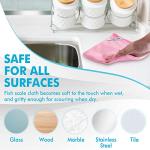 Easy Clean Streak Free Glass Cleaning Miracle Microfiber Cleaning Cloth for Kitchen,Counter,Window,Mirror Lint Free Dish Drying Cloths Glass Polishing Rag,All-Purpose,Reusable,Nanoscale Pack of 6