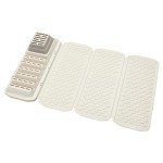 Clorox KeptClean 2-Piece Folding Kitchen Sink Mat and Sink Organizer – Folding Mat for Elevated Drying and Storage, Extending Organizer Dries 6 Plates, Flips to Dry Accessories – Almond Cream