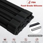 MERRYBOX Roll Up Dish Drying Rack Silicone Wrapped Over The Sink Dish Drying Rack Multipurpose Foldable Sink Drying Mat Anti-Slip & Anti-Rust Dish Rack for Kitchen, 17.5" x 13", Black